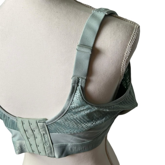 GLAMORISE SPORT no sweat mesh wirefree camo sports bra size 40G mint green NWOT - Picture 11 of 12